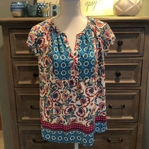 DR2 shirt sleeve colorful blouse